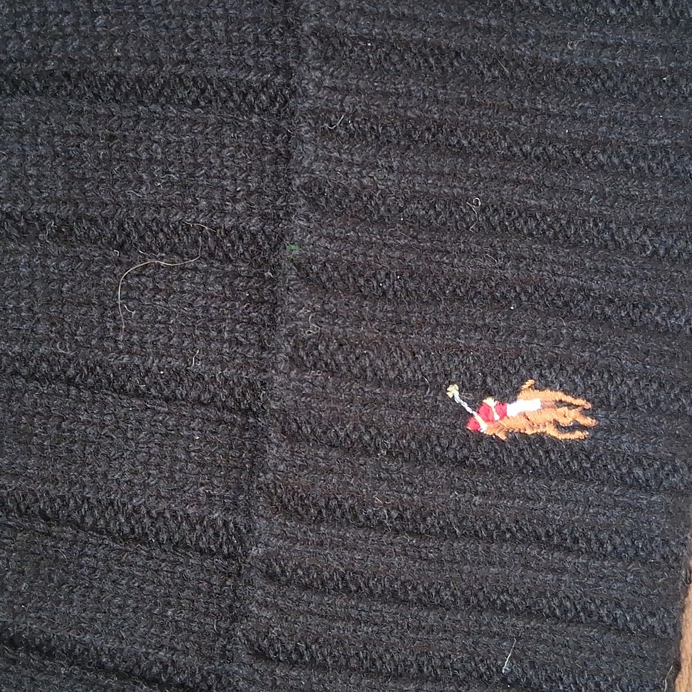Polo by Ralph Lauren Black & Blue Knit Beanie Set - Picture 3 of 4